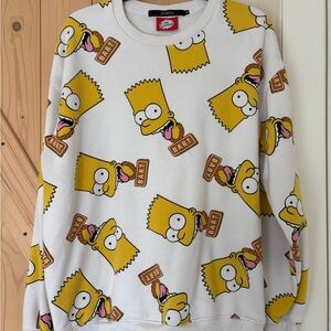 Y2K Joyrich Bart Simpson All Over Print Crewneck XL